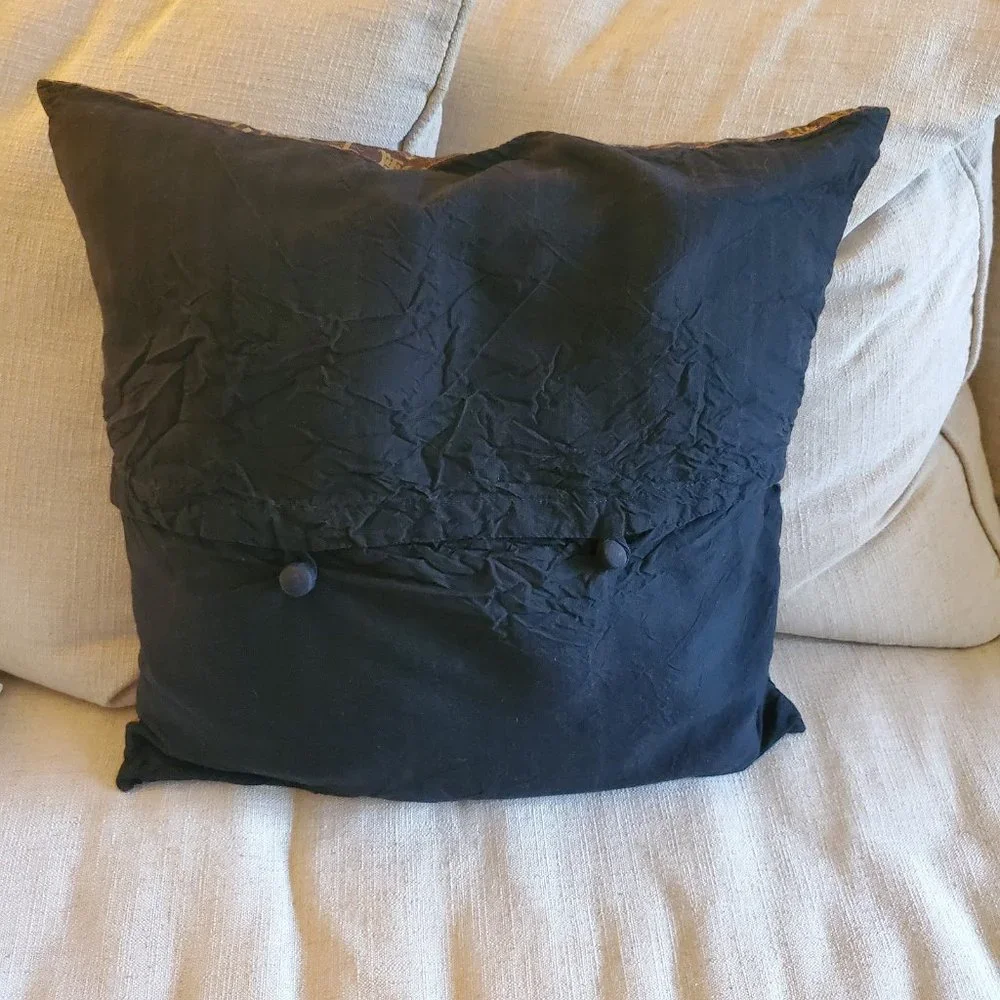 Handmade Vintage Asian Decor Silk Throw Pillow 17